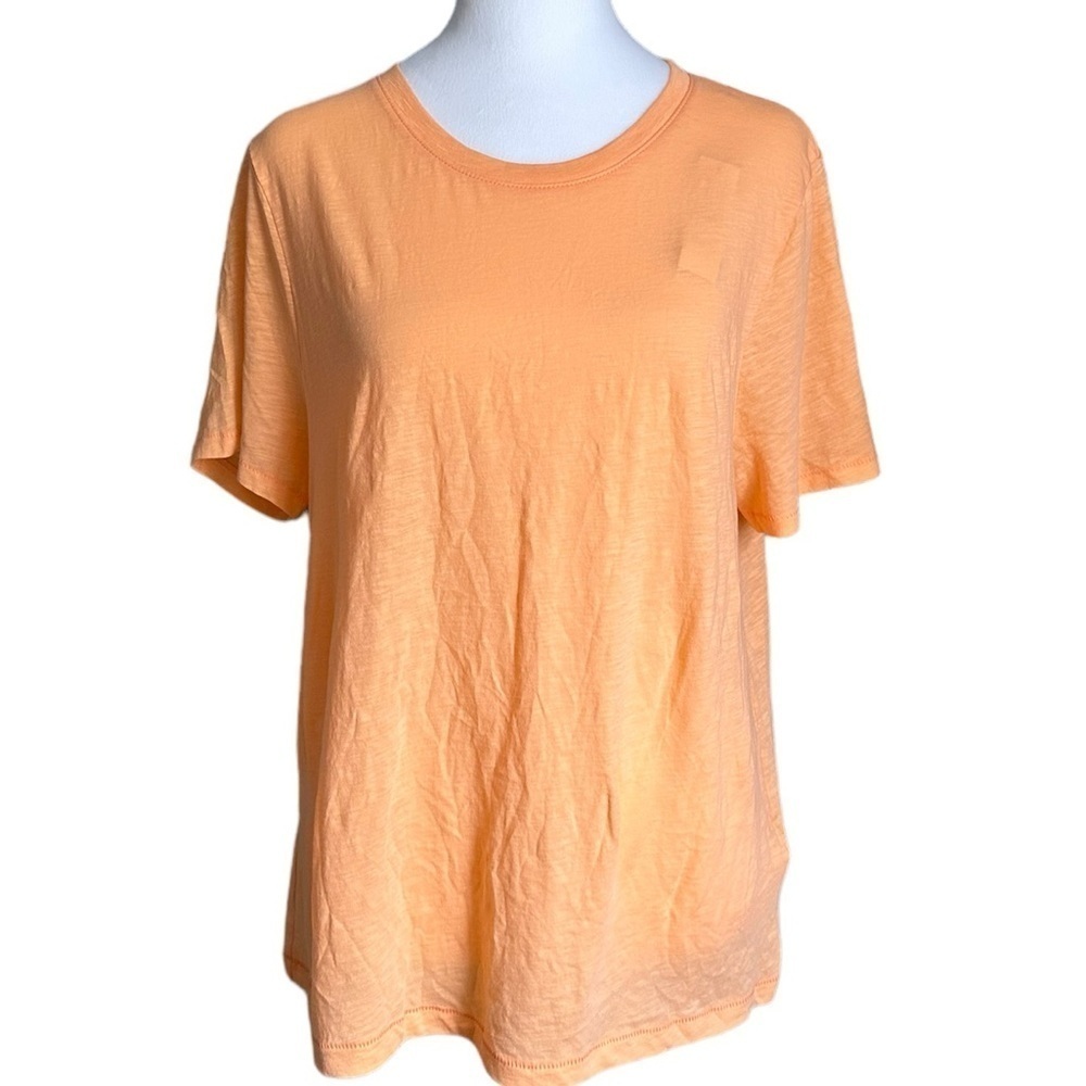 J. Crew 100% Cotton Peach Orange Short Sleeve Tee Size L - Picture 4 of 17